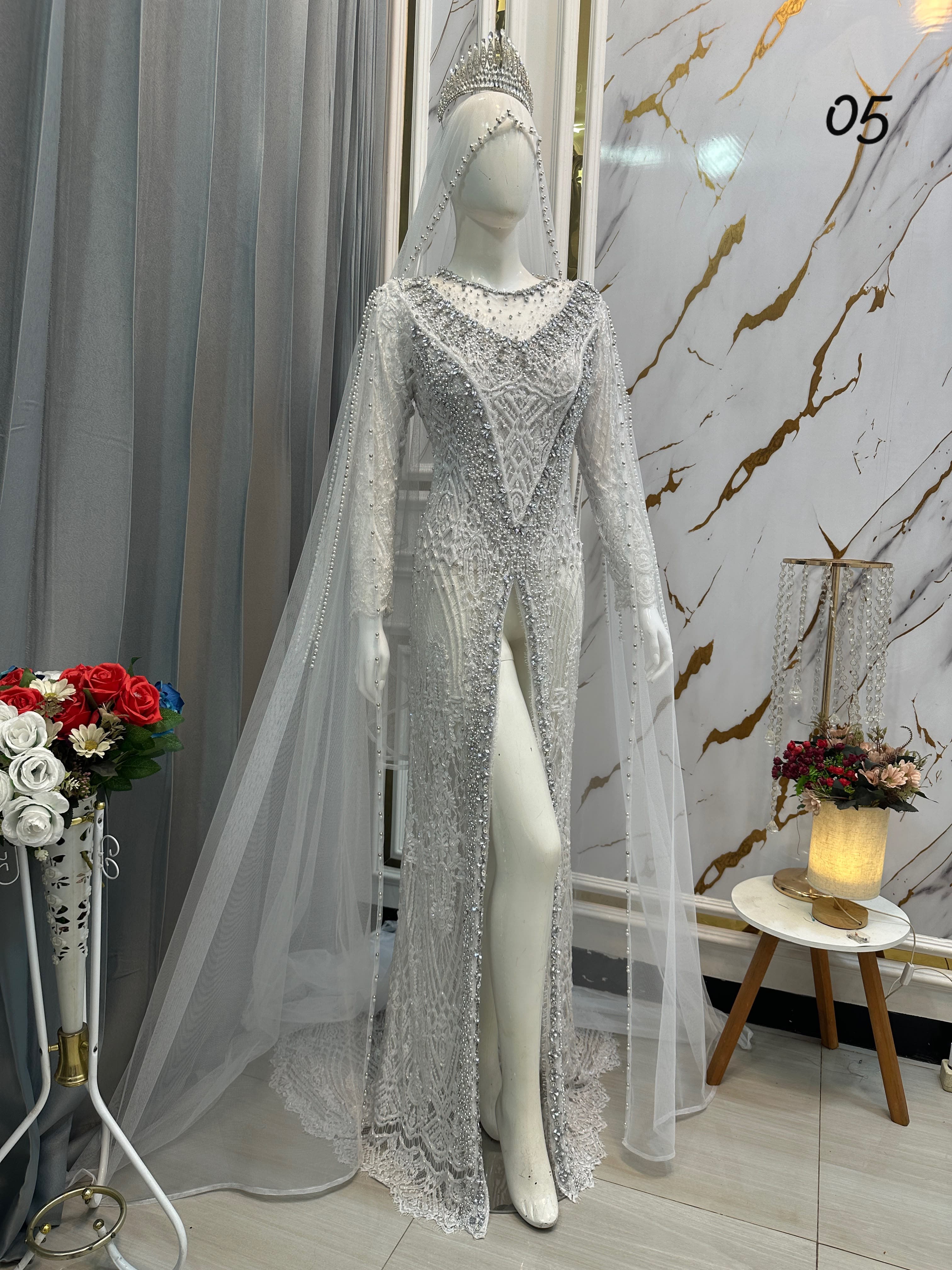 Kebaya Pengantin Akad Crystal Aurora ld 100