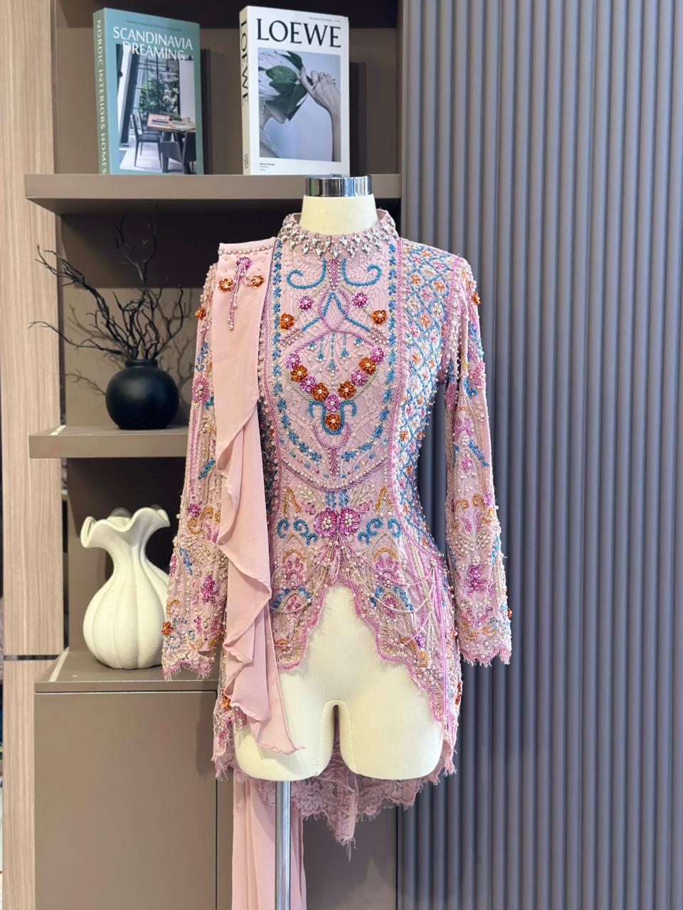 Kebaya rosegold pink blue 01 ld 100
