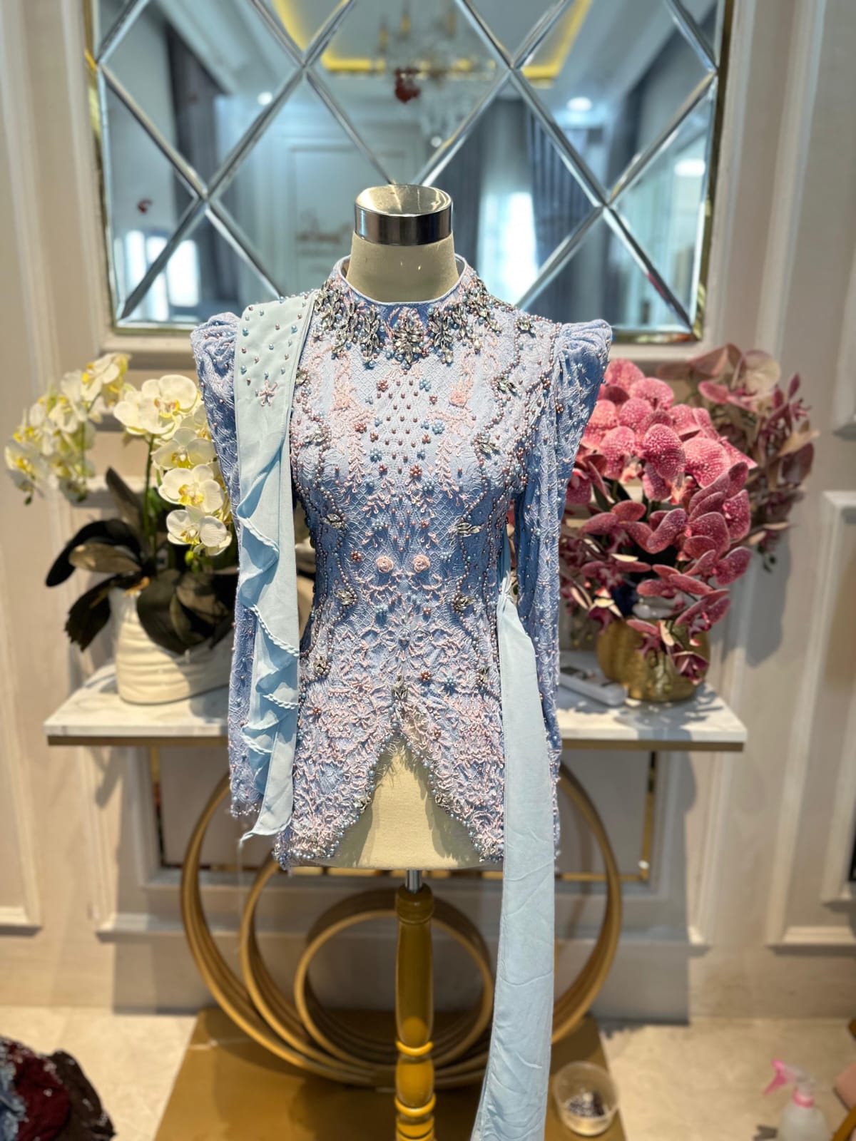 Kebaya Ice Blue Pink 2 LD 100