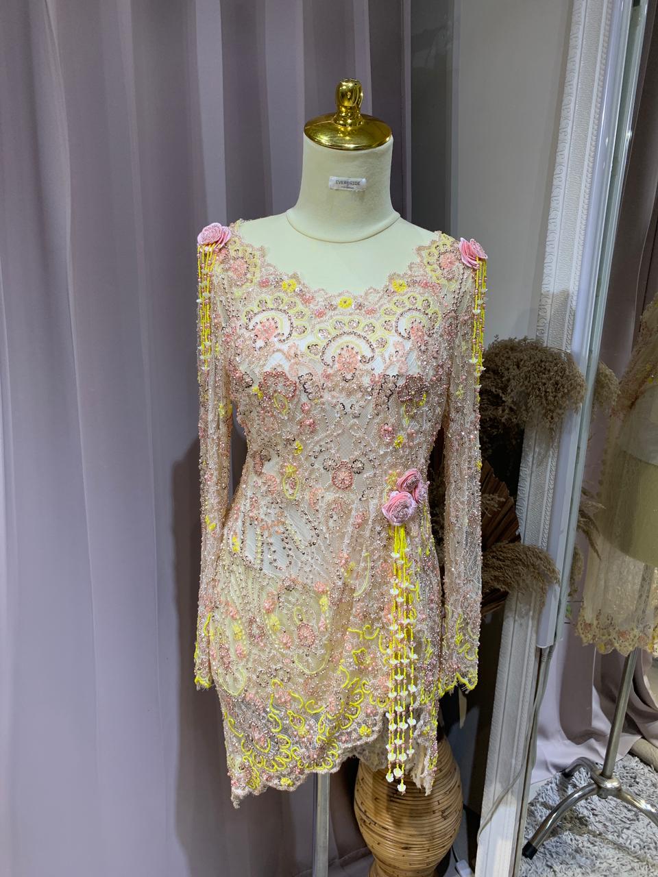 Kebaya butter yellow non hijab 01 ld 110