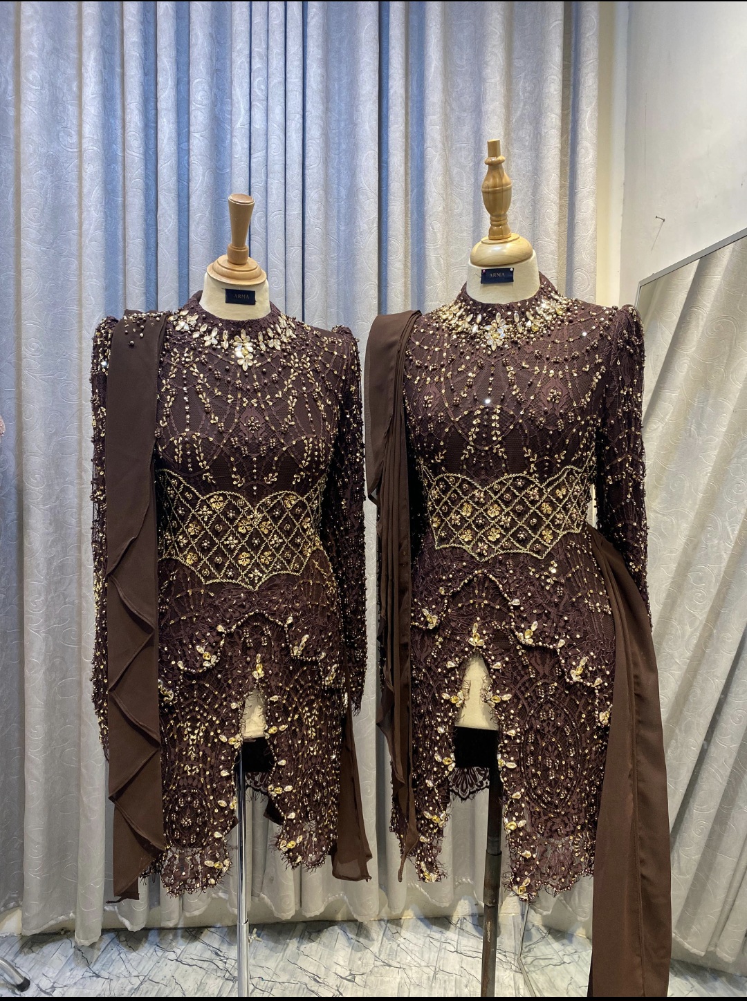 Kebaya Coklat Mahogany 03 ld 120