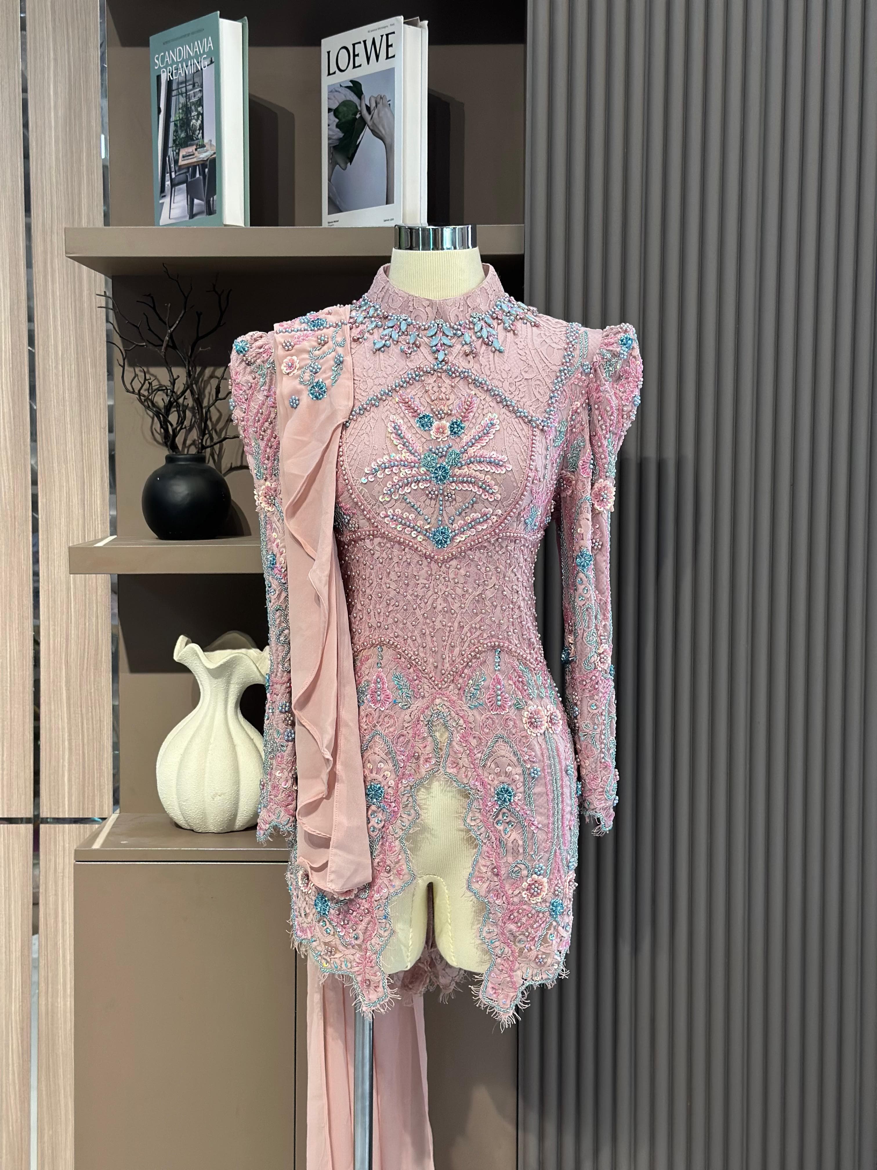 Kebaya rosegold pink 1 ld 100