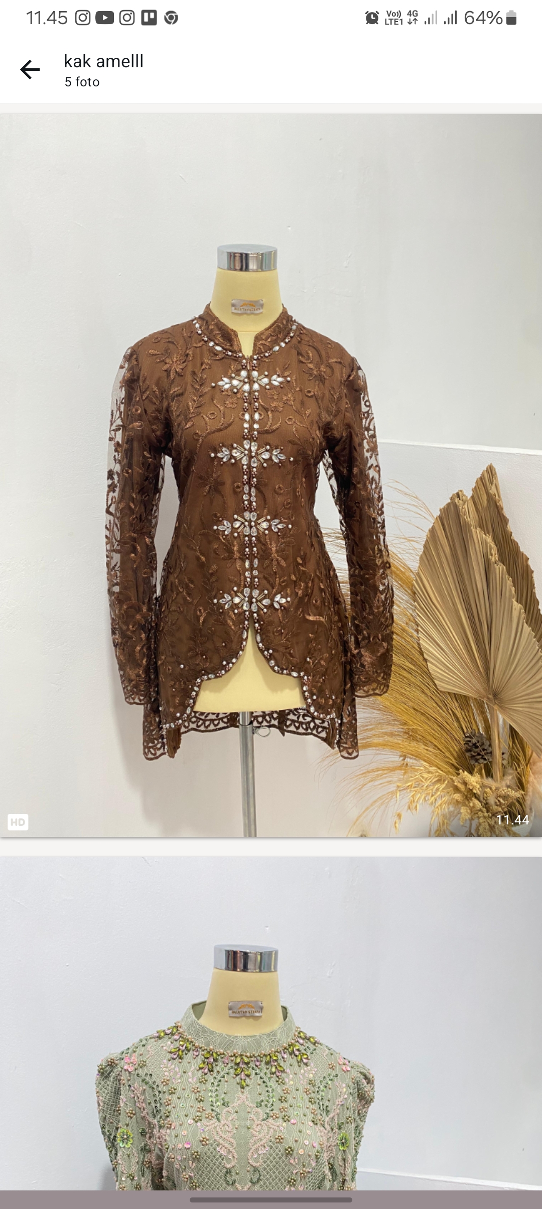 Kebaya mahogany 01