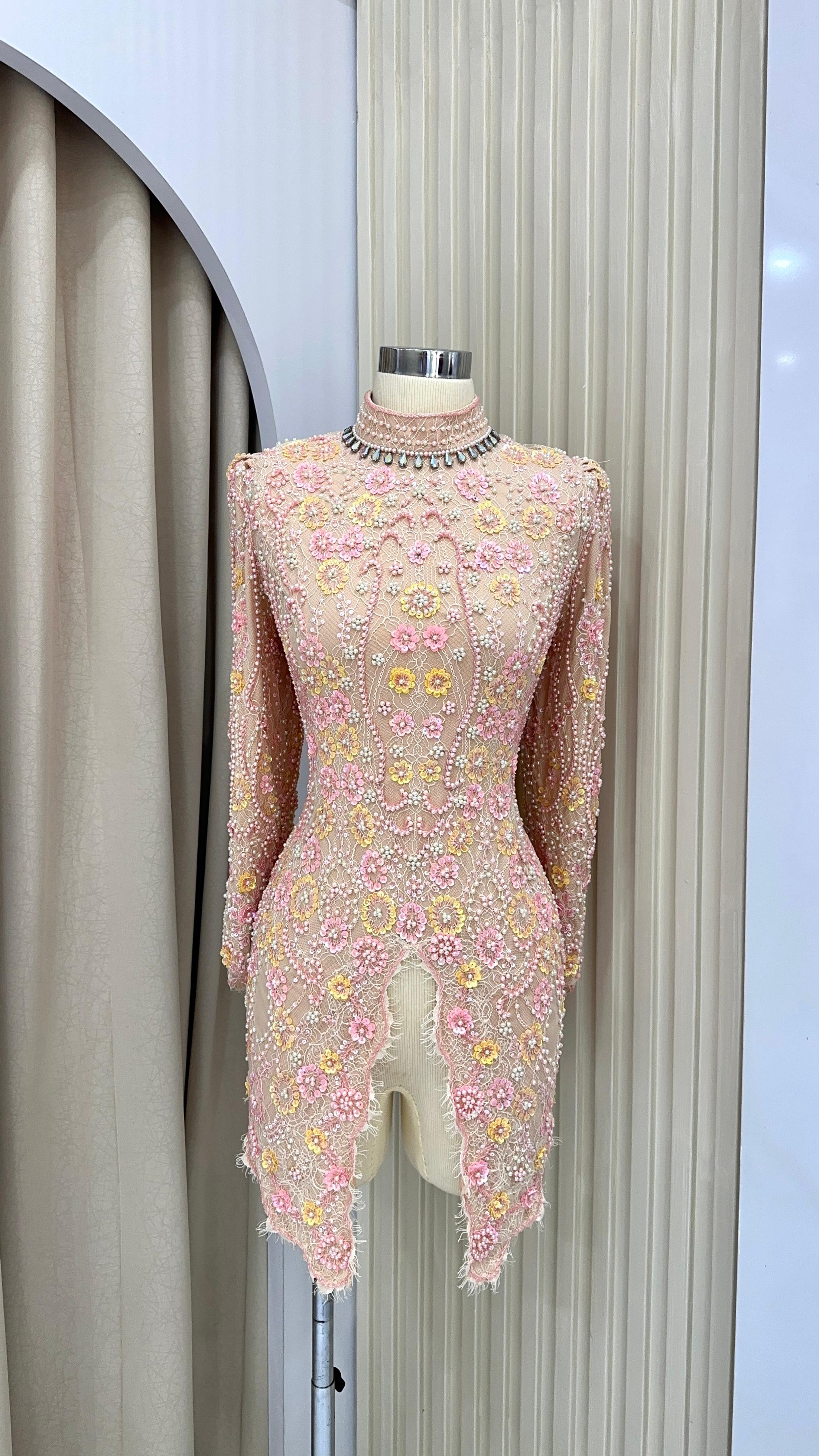 kebaya butter yellow (hijab) ld 110