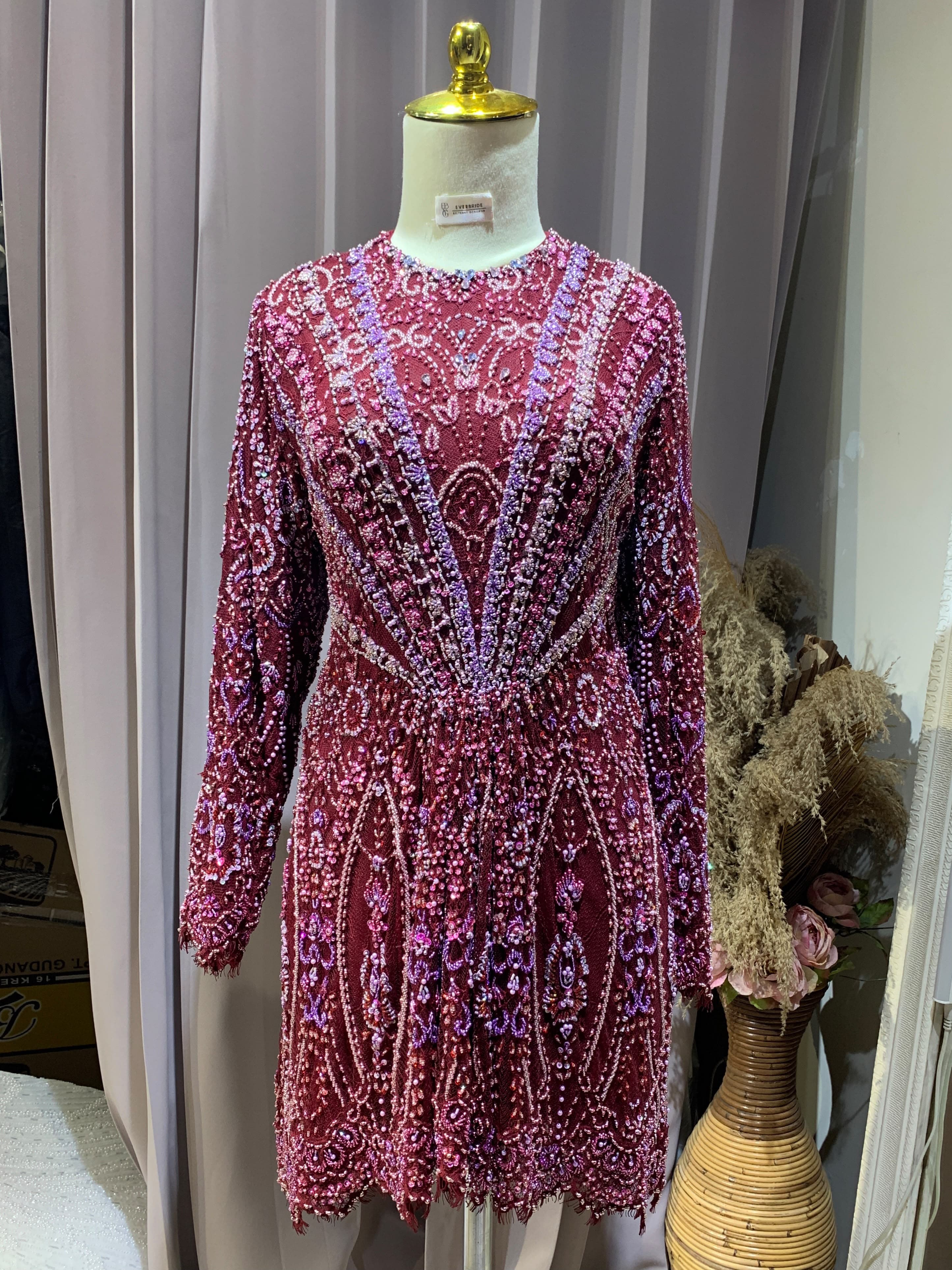 Kebaya Maroon violet LD 110