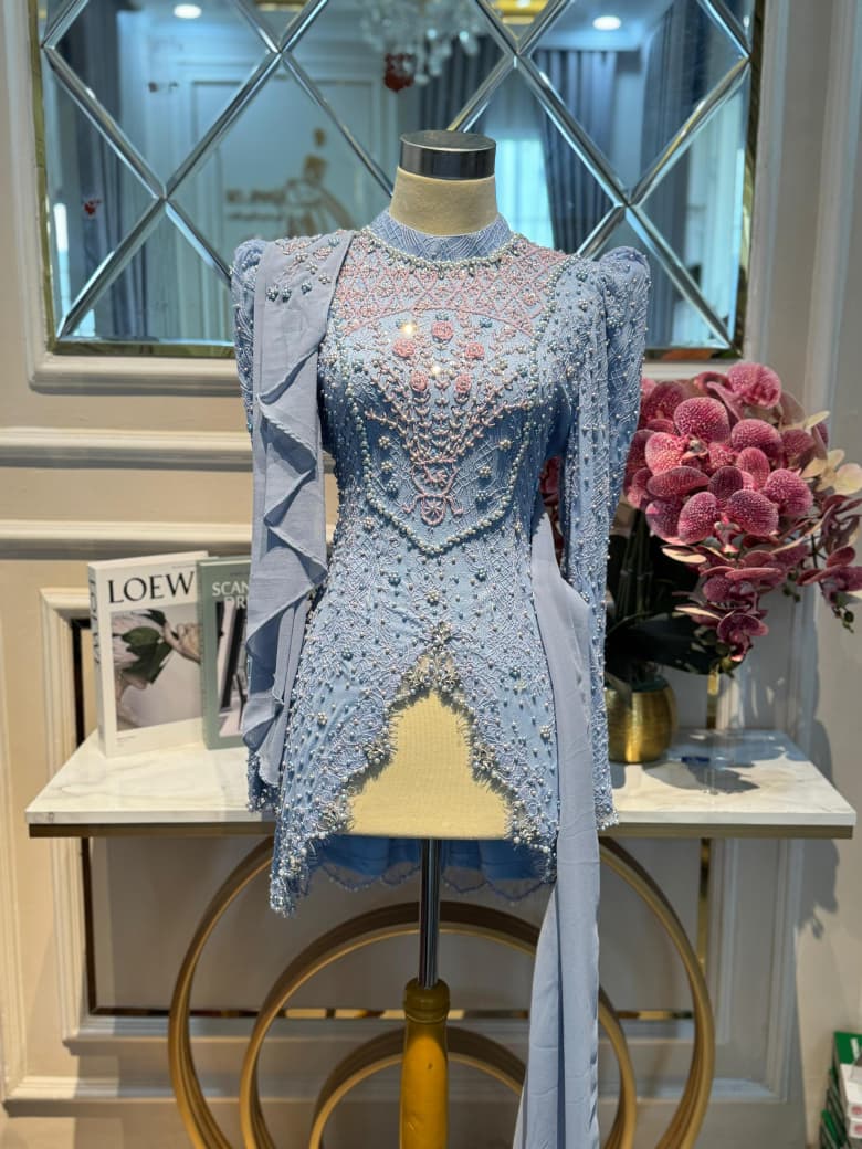 Kebaya Ice Blue Pink LD 100