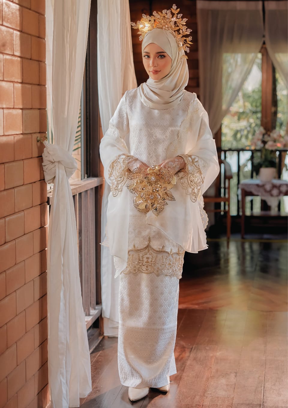 Kurung malaysia pengantin akad bride LD 110