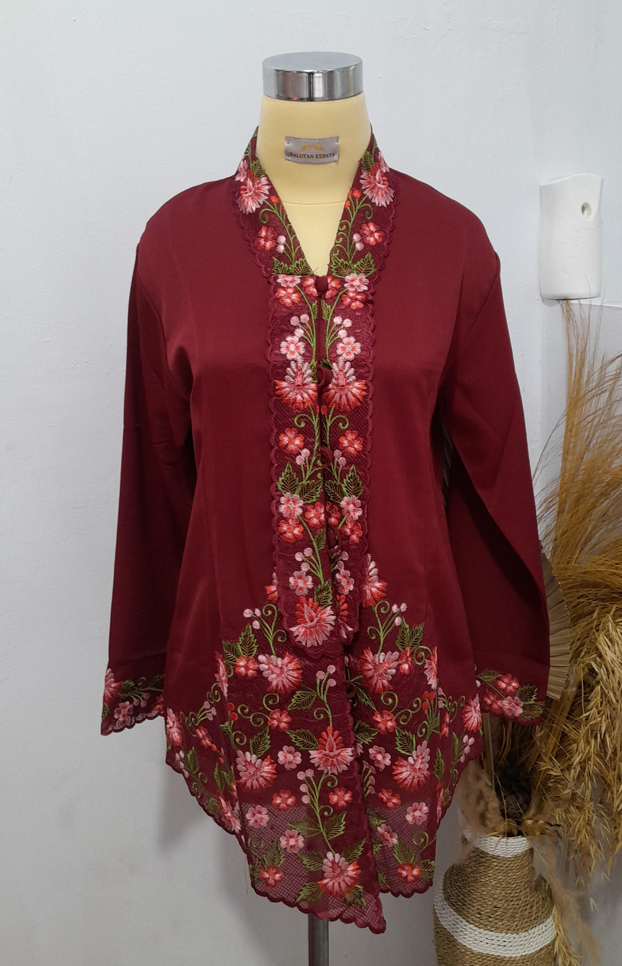 Kebaya encim maroon ld 100
