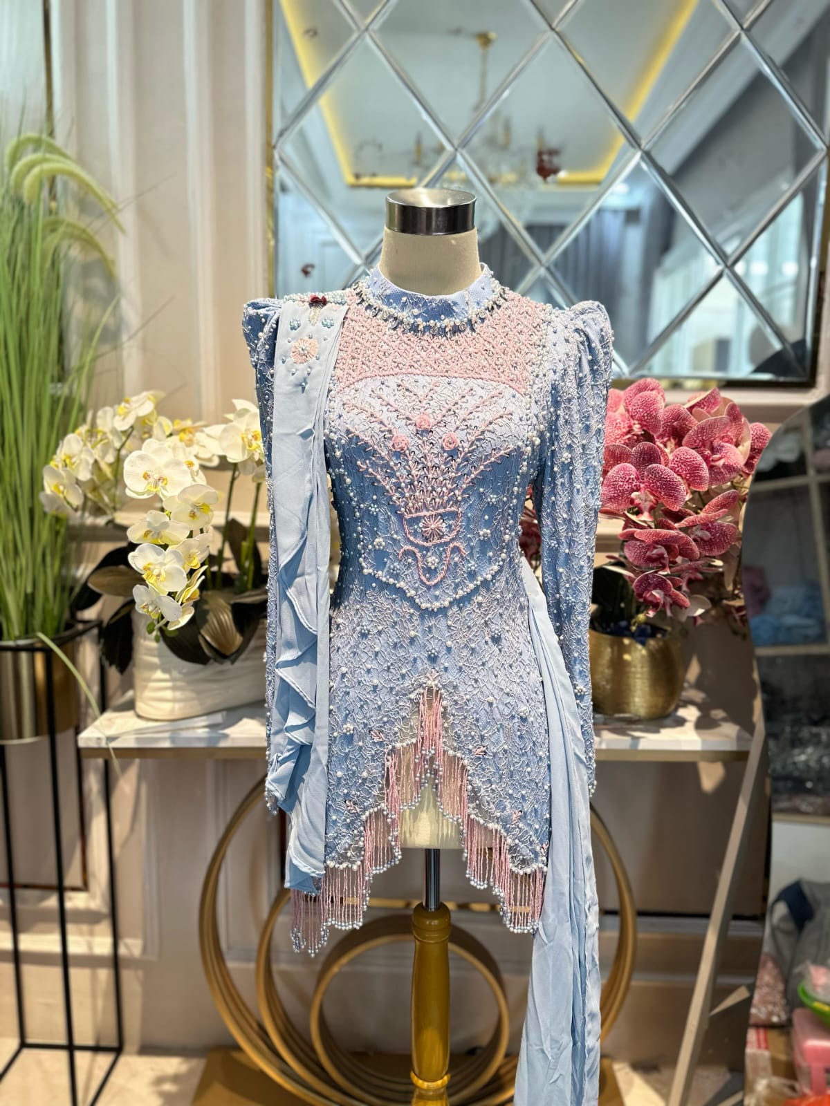 Kebaya Ice Blue Pink 3 LD 100